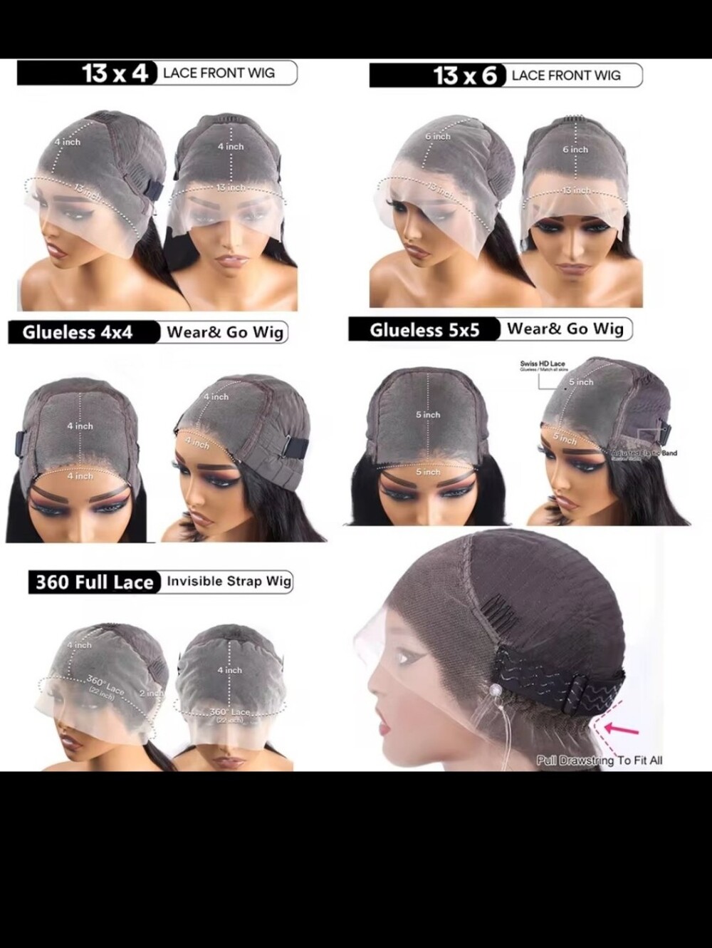 Silkwave 360° Glueless Curly Wig - Black - - Picture 5 of 15